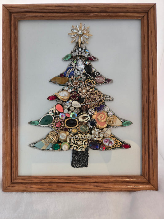 Recycled Jewelry Art Christmaas Tree