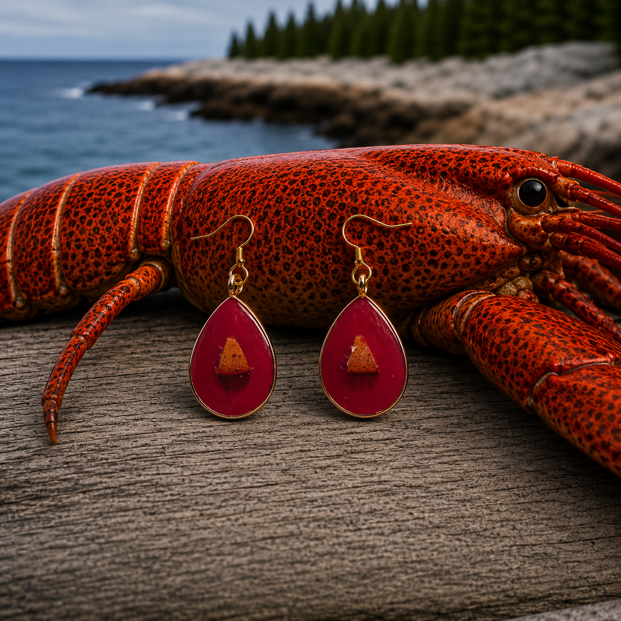 Lobsterr Notch Earruings