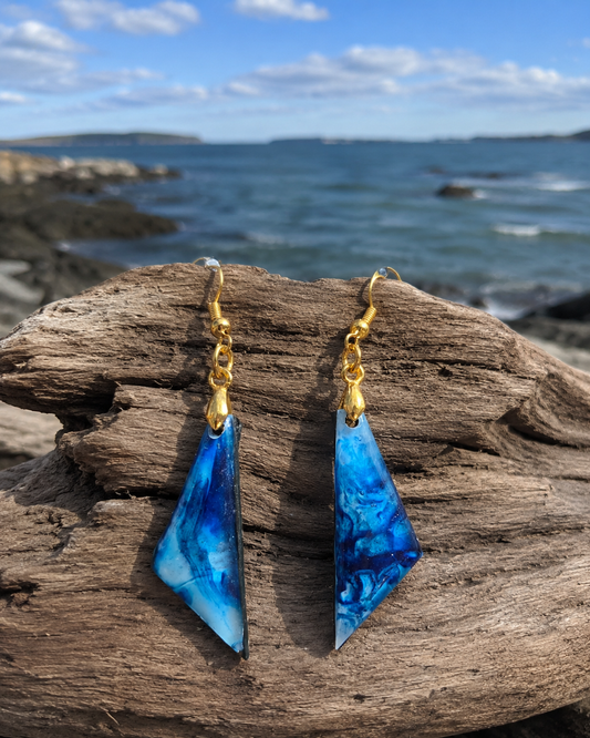 Blue Swirl Earrings